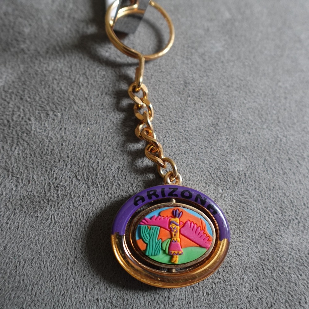 Arizona Keychain Enamel Totem Novelty Route 66 Destination Travel